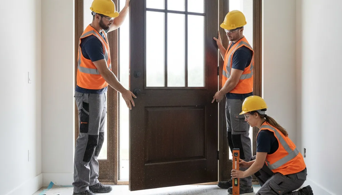 Buffalo, NY door installation by FX Remodeling & Exteriors for energy-efficient, draft-blocking entryways