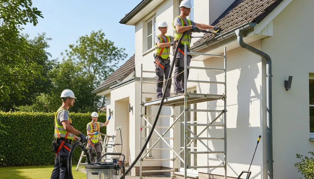 Professional gutter cleaning service for Buffalo, NY home by FX Remodeling & Exteriors